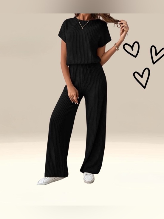 Pants - Boutique NWT Black Wide Leg Jumpsuit